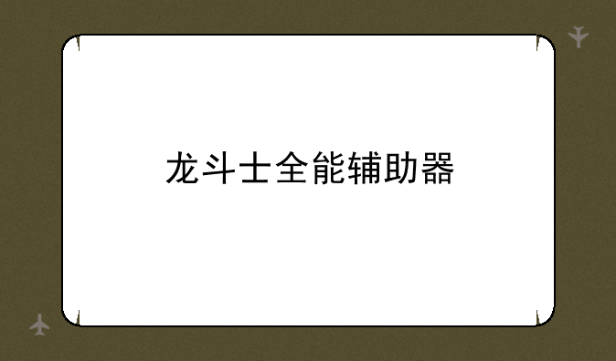 龙斗士全能辅助器