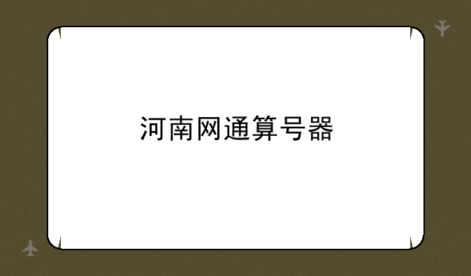 河南网通算号器