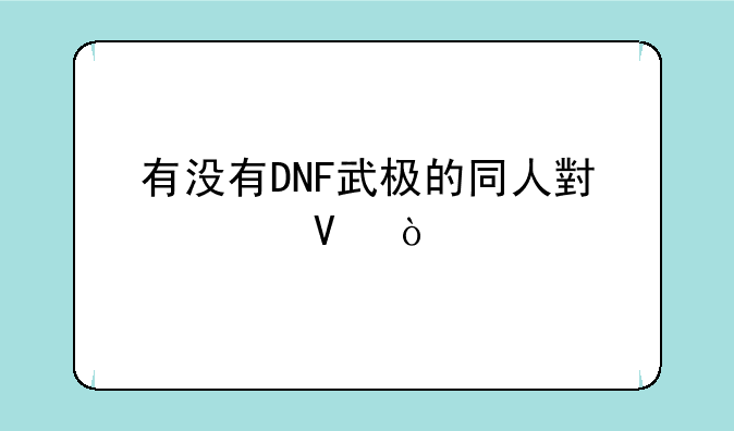 有没有DNF武极的同人小说啊？