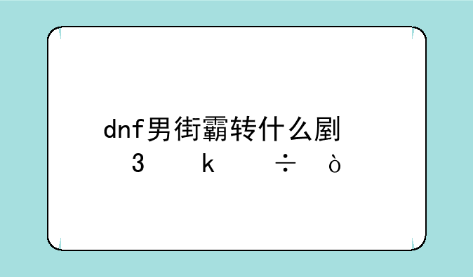 dnf男街霸转什么副职业好？