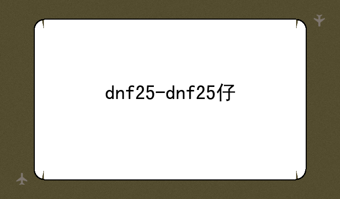 dnf25-dnf25仔