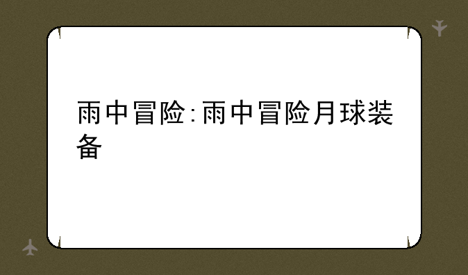 雨中冒险:雨中冒险月球装备