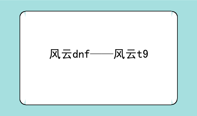 风云dnf——风云t9